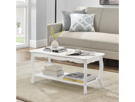 Mesa de Centro [EN.CASA] Pearl  (Branco - Folheado de MDF - 87,5 x 40 x 42 cm)