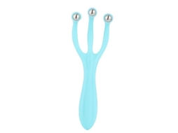 1 Rolo Massageador Facial com Três Esferas, Ferramenta de Massagem para Mulheres GOKOCO (azul)