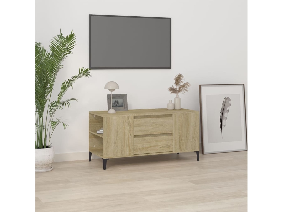Vidaxl Móvel P/ Tv 102x44,5x50 Cm Derivados de Madeira Carvalho Sonoma