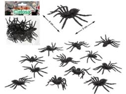 Saco DISFRAZZES 12 Aranhas (6 cm - Halloween)