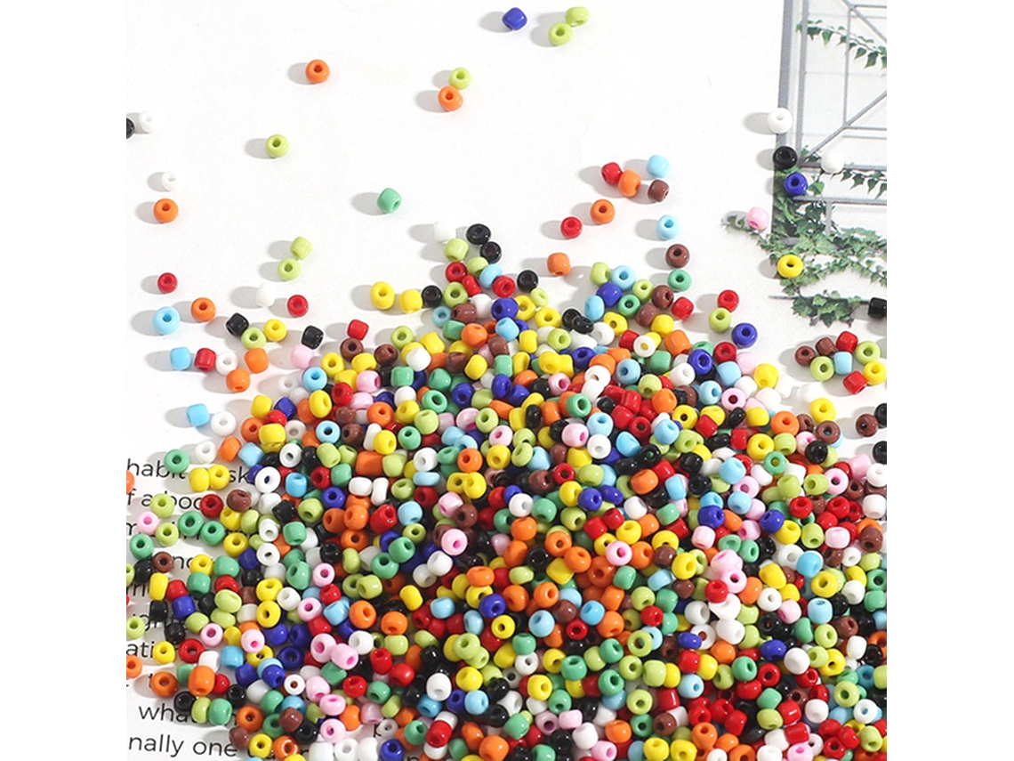Baok-1000 Peças De Pérolas Redondas Diy Arco-íris De 2mm Para Artesanato, Colares E Presentes