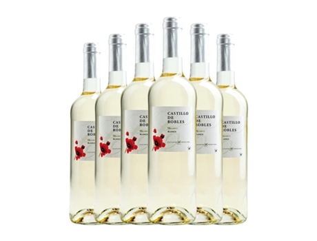 Vinho branco CASTILLO DE ROBLES Blanco Macabeo La Mancha (0.75 L - 6 Unidades)