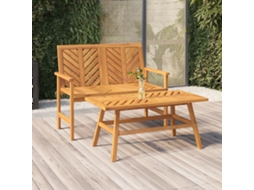 Vidaxl Conjunto Lounge De Jardim 2 Pcs Madeira De Acácia Maciça
