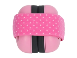 Mali toucas Auriculares Anti ruído para Bebê com Cinta Elástica Design Macio Rosa