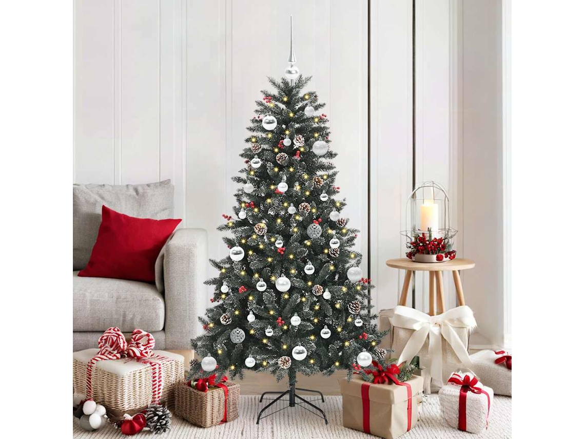Vidaxl Árvore De Natal Artificial Verde 150 Cm Pvc, Plástico E Aço