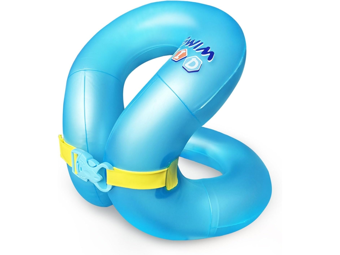 Colete Salva vidas para Crianças de 7 a 14 Anos, Boia Inflável Portátil para Piscina, Anel de Natação com Fivela de Segurança Ajustável AQUAFORGE