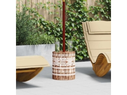 Vidaxl Base Para Chapéu De Sol 23 Kg Branco Lavado Madeira Sólida