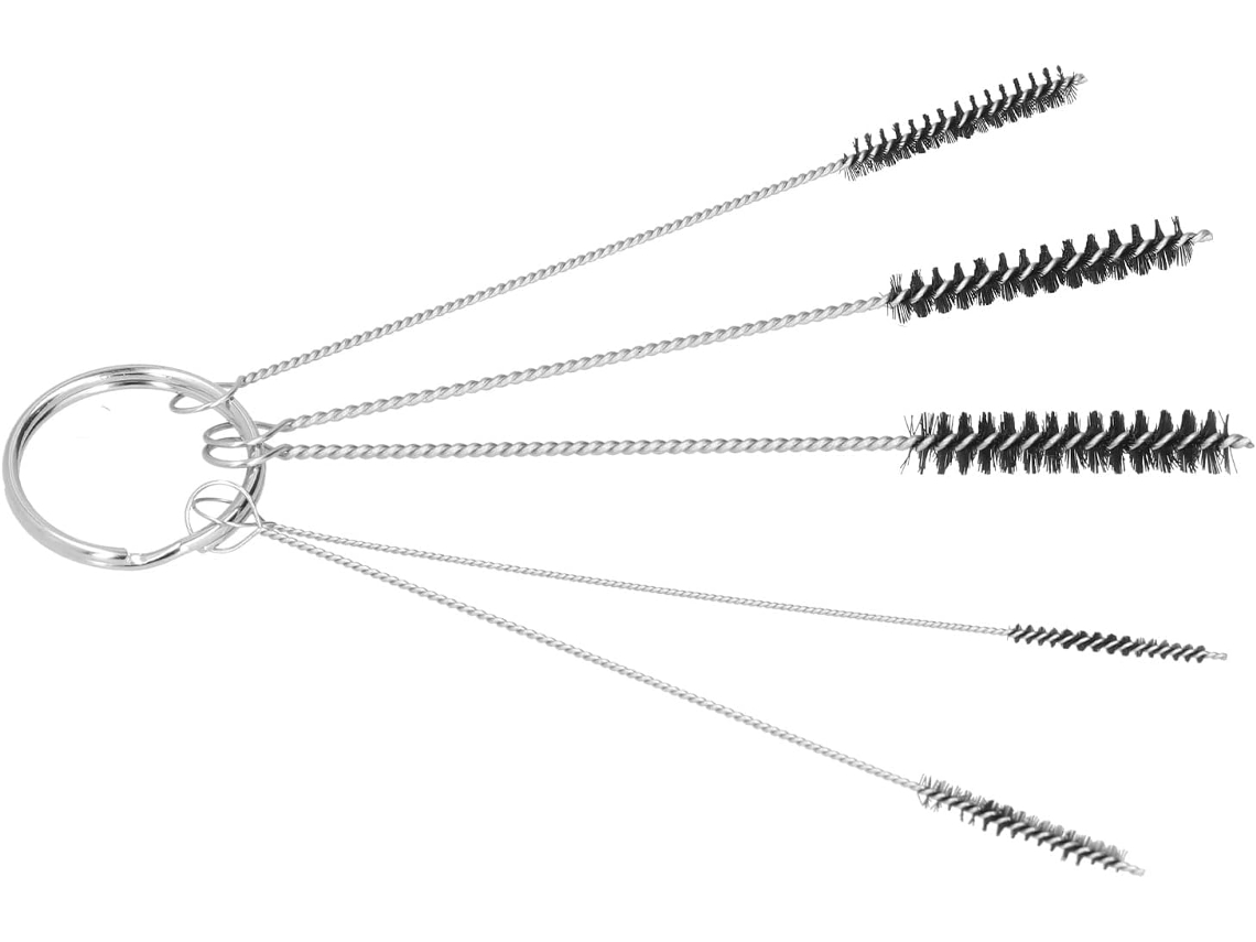 Escovas Para Tubos De Ensaio, Conjunto De Escovas Nylon Para Limpeza Garrafas, 5 Tamanhos, Fio De Aço Inoxidável 10cm