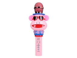 Mali brinquedo de Karaokê Portátil Sem Fio Cartoon para Crianças Rosa com Bateria 1500mah