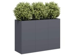Vaso de Jardim HARLANV1 120x40x80 cm de aço laminado a frio antracite