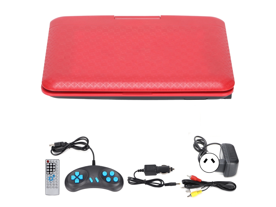 Reprodutor De Dvd Portátil Hd De 6.8 Polegadas Multifuncional Para Carro E Exterior (vermelho)