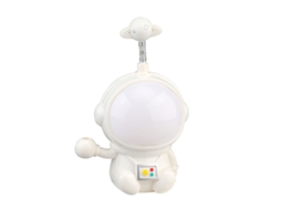 Luz de Cabeceira Astronauta Usb Recarregável com 2 Níveis Ajustáveis para Quarto Branco | S/MARCA