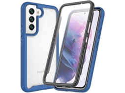 Capa Samsung Galaxy S22 G HFS-HOUSE Integral com Película Protetora Azul