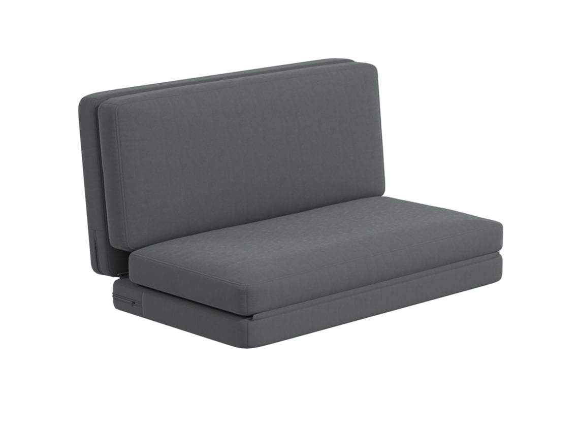 Sofá-cama 3 Em 1 Dobrável Em Veludo, Suporta 240 Kg, Ideal Para Quarto E Sala, Cinza Escuro.