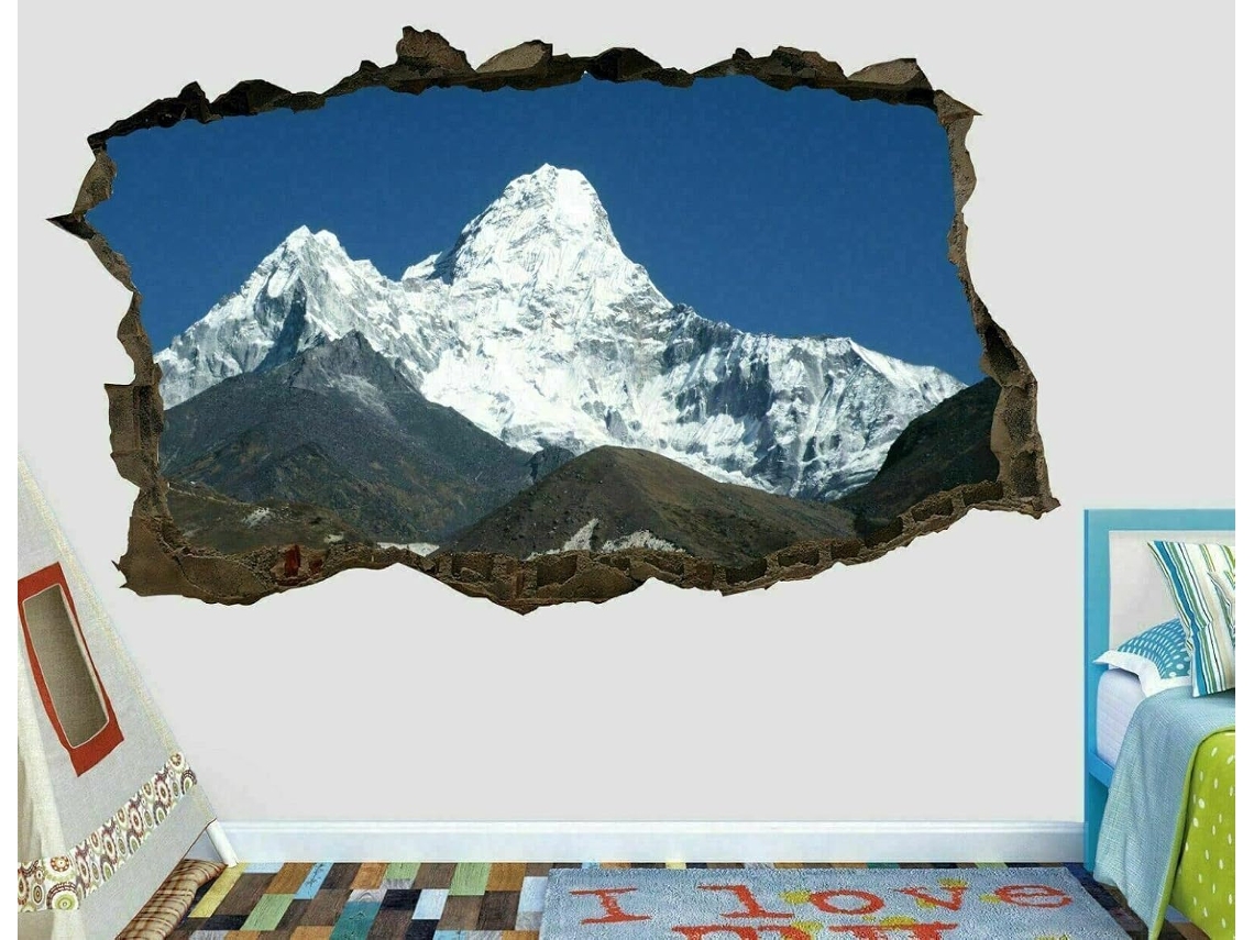 Adesivos de parede personalizados em 3D com tema da vila de Tyangboche, Nepal.