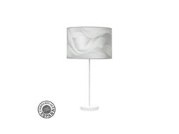 Alto Moda Candeeiro De Mesa 1xe27 Branco/cinzento Onda 63x30x30 Cm Fabrilamp