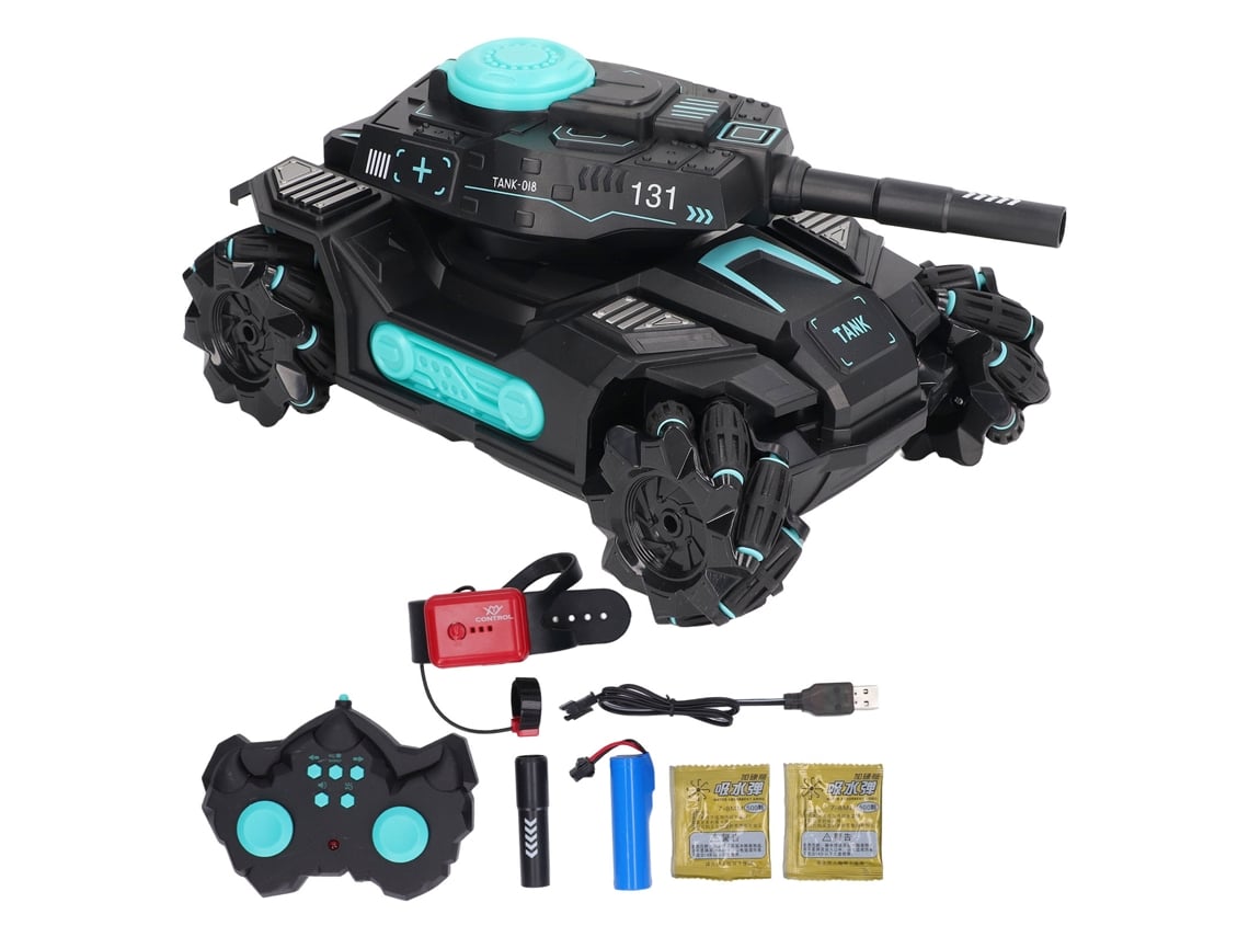 Ats brinquedos de Tanque para Crianças Relógio com Projéteis de Água Preto Controle Remoto Tanque Infantil para Casa