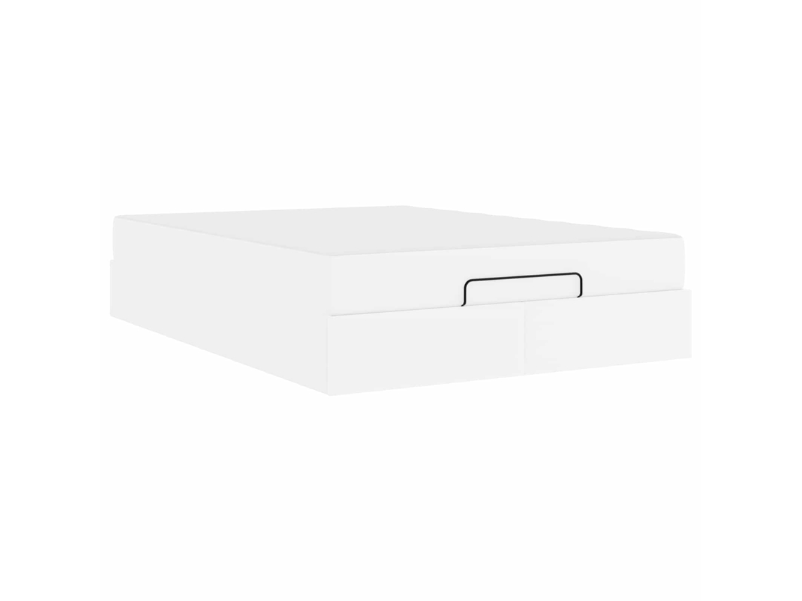 Conjunto de 2 Estruturas de Cama com Colchão Branco PVC MAISON EXCLUSIVE