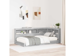 Vidaxl Cabeceira De Armazenamento Com Prateleira Cinza Sonoma 100 Cm