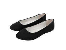 2026 sapatos de Ballet para Mulher Slip On Loafers Couro Camurça Sola de Borracha Tamanhos 35 42 Cores Várias Txm 39 Negro