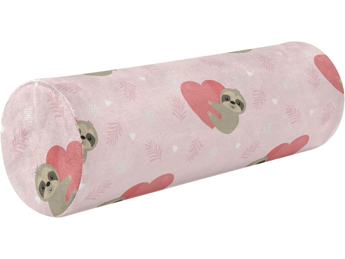 Almofada Cilíndrica de Espuma Viscoelástica para Cama Suporte o Pescoço Ideal Viagens, Casa e Escritório