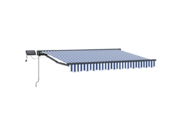 Vidaxl Estrutura De Toldo Manual Com Leds Azul E Branco 3,5 X 2,5 M