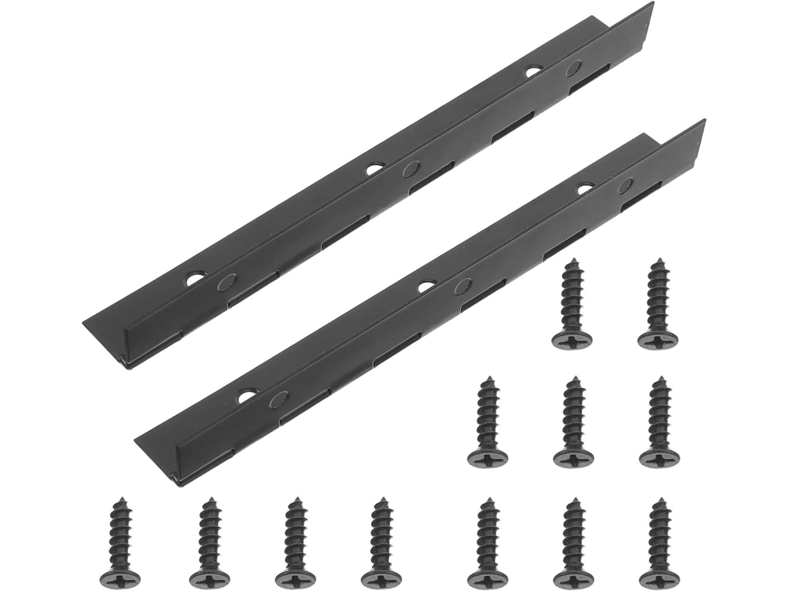 Conjunto De 2 Dobradiças Contínuas Pretas Reforçadas Para Portas Armários Dobráveis, Móveis Longos E Caixas De Madeira