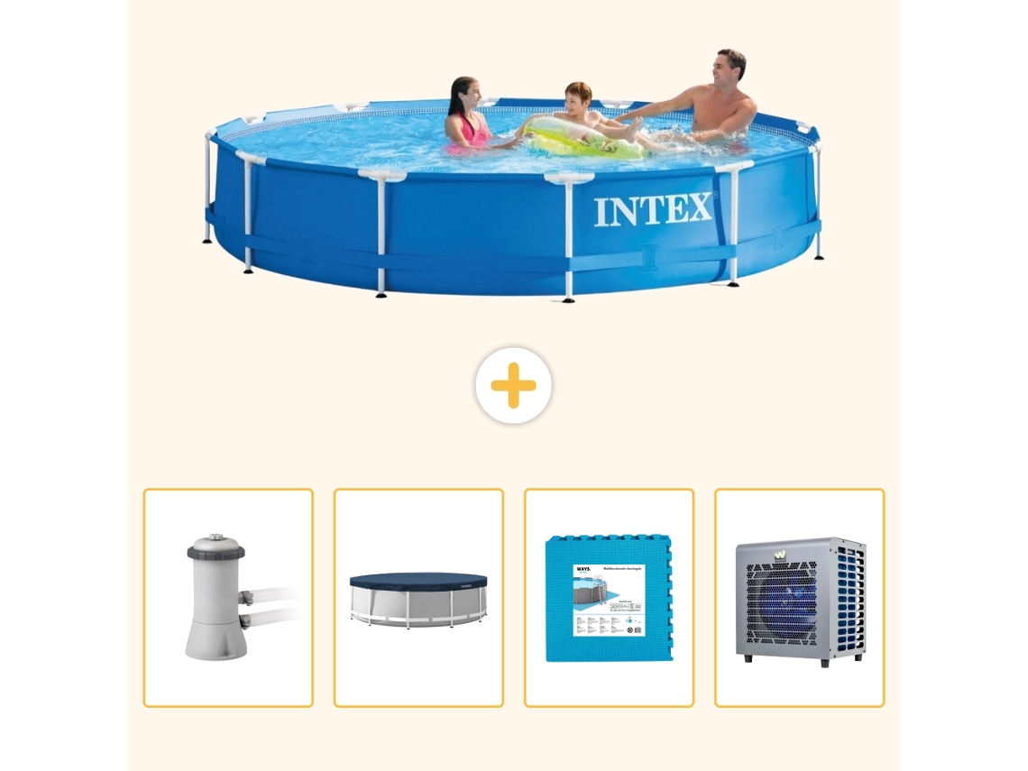 Intex Piscina Com Estrutura Redonda - 366x76 Cm - 5-peças S253