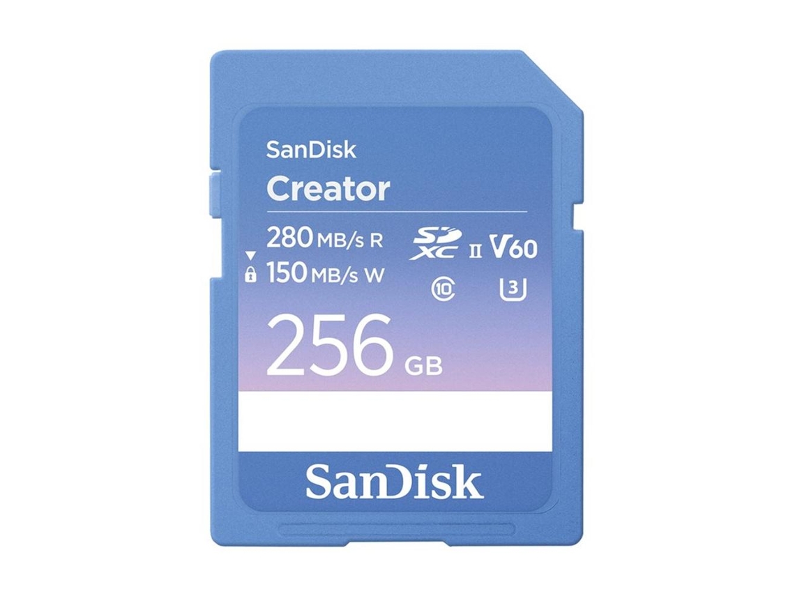 Tarjeta Memoria Secure Digital Sdxc 256gb Sandisk Creator V60 Clase 10 Uhs Ii U3