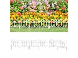Vidaxl Bordas De Relvado 17 Pcs 10 M Pp Branco