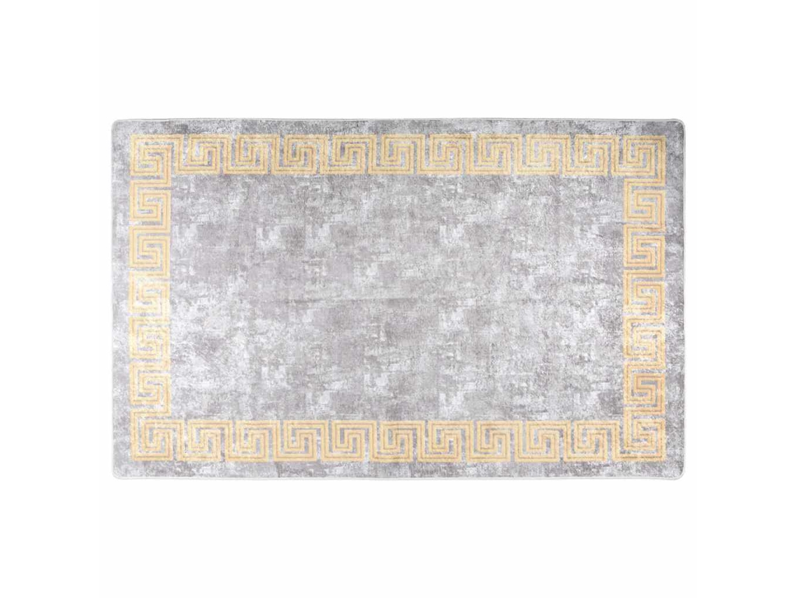 Vidaxl Tapete Lavável 160x230 Cm Cinzento