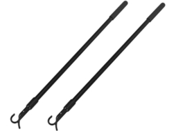 Conjunto De 2 Varões De Cortina Retráteis Em Liga De Alumínio, Extensíveis, Com Ganchos Para Cabides E Ideais Para Janelas De Quartos.