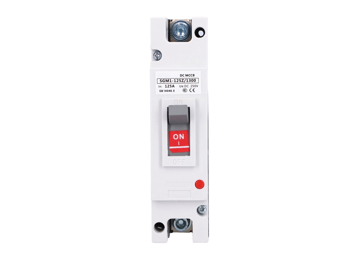 Hkj disyuntor 1p Mccb para Proteção de Baterias Solares, Interruptor Isolador 125a 250v Cc