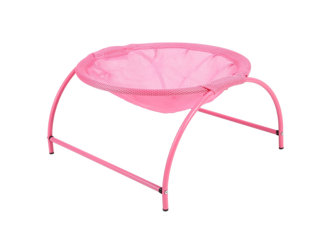 Cama Desmontável Elevada para Gatos e Cães Pequenos, Conforto Indoor e Outdoor, Cor Rosa LAXISCREED