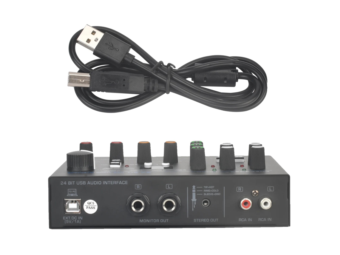Interface De Áudio, Gravação 24 Bit, Alimentação Phantom De 48v,uc88 Oem