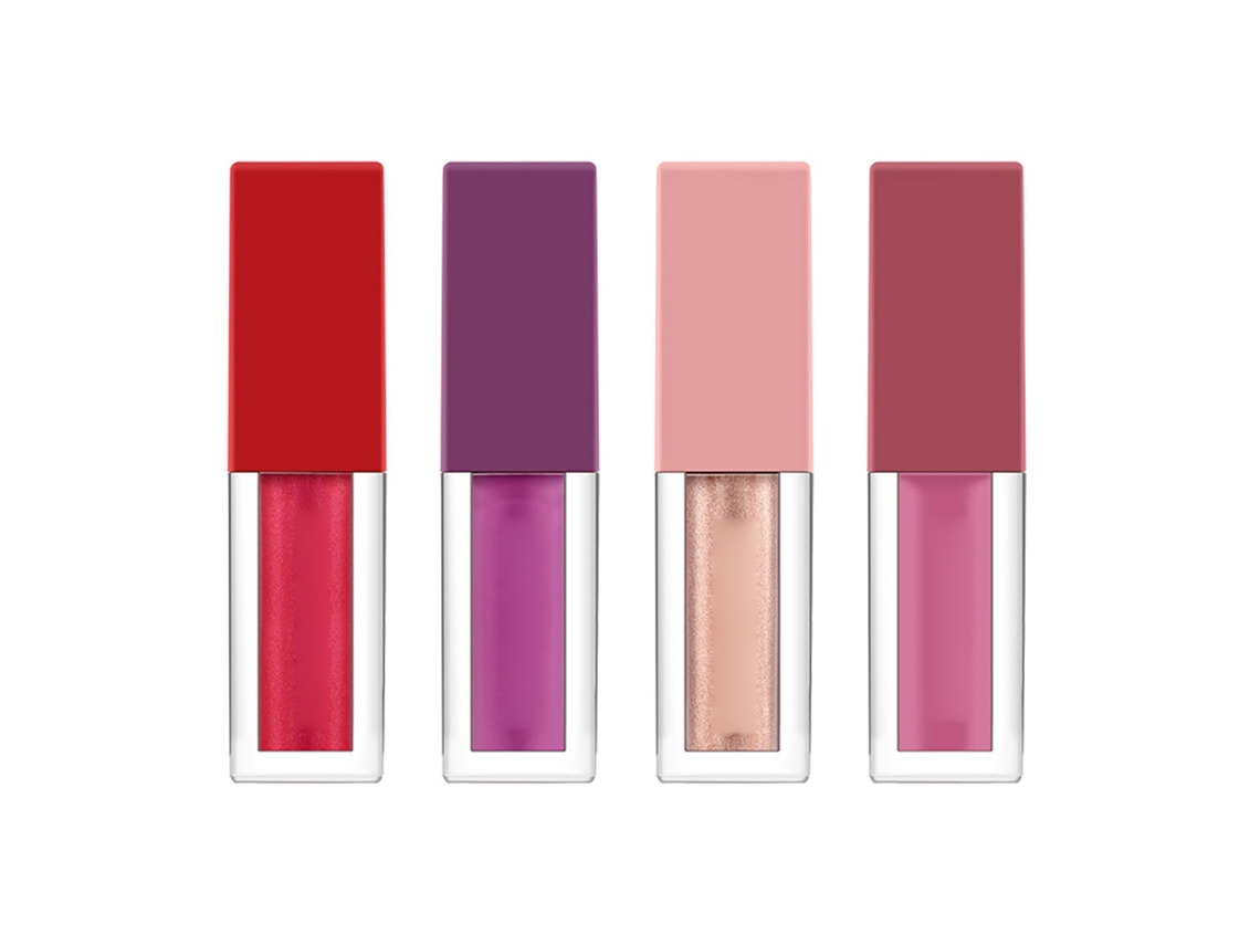 4pcs Labial Líquido De Moda Largo Duración Gloss Labial Mate Cosméticos Para Mujeres (a)