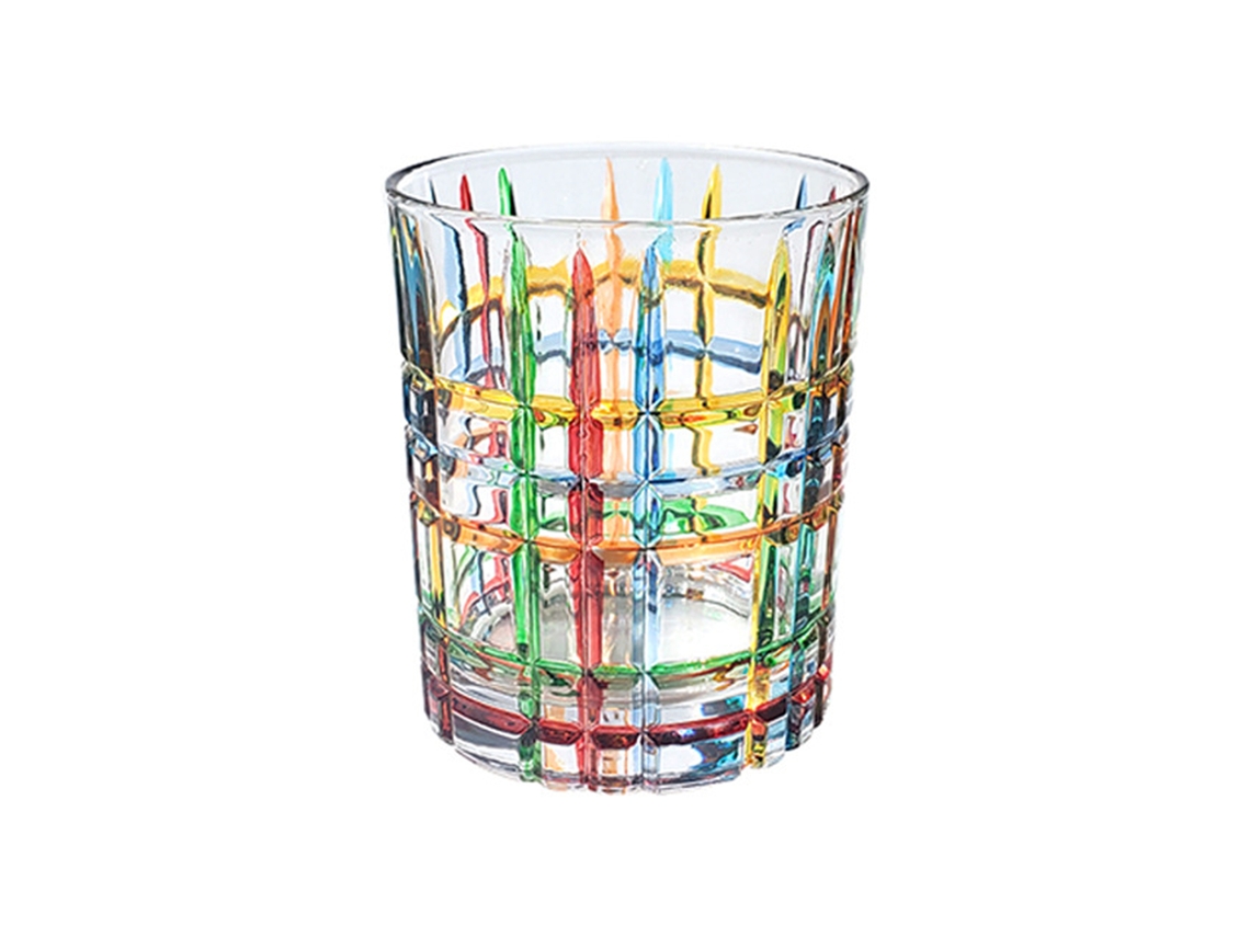 Copo De Uísque Cristal Pintado