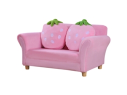 Sofá Infantil Morango 100x100x100cm (macio, Duplo, Individual, Quarto Infantil)