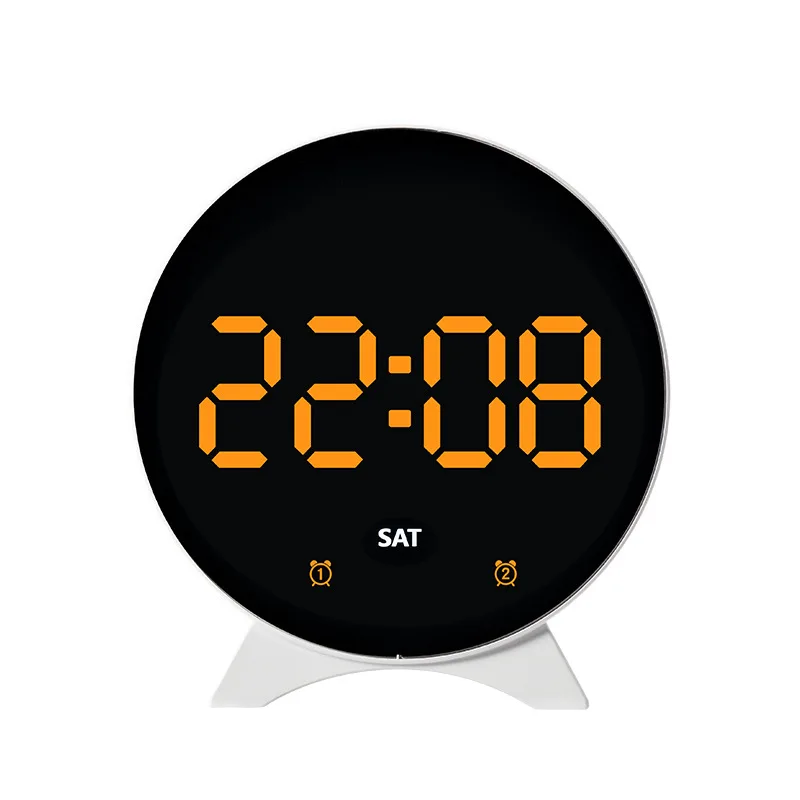 (laranja) Despertador Digital Usb Com Modo Noturno, Relógio De Mesa.