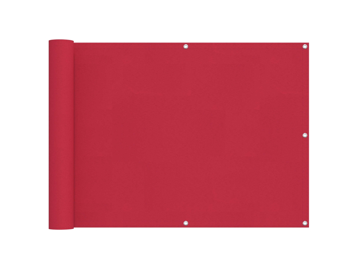 Conjunto 1 Tela De Varanda Vidaxl Bordô Poliéster (75 X 300 Cm)