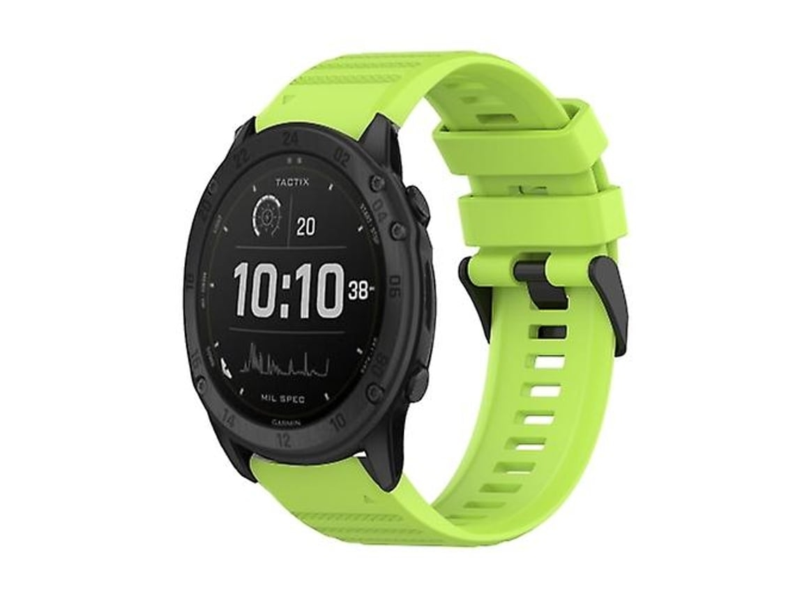 Lurelia Pulseira De Silicone Verde - Limão, Compatível Com Garmin Tactix Delta 26 Mm, Acabamento Moderno