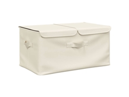 Storage Box, Storage Boxes Vidaxl Creme Tecido (50 X 30 X 25 Cm)