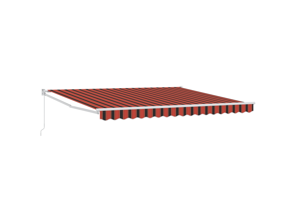 Conjunto 1 Toldo Retrátil Vidaxl Laranja Poliéster (400 × 350 Cm)