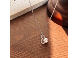 Prata de Lei S925, Cabaça com Pérola de Água Doce Natural, Estilo Retrô Chinês, Toque de Sofisticação para o Seu Ano do Zodíaco MDUG (ouro Branco)