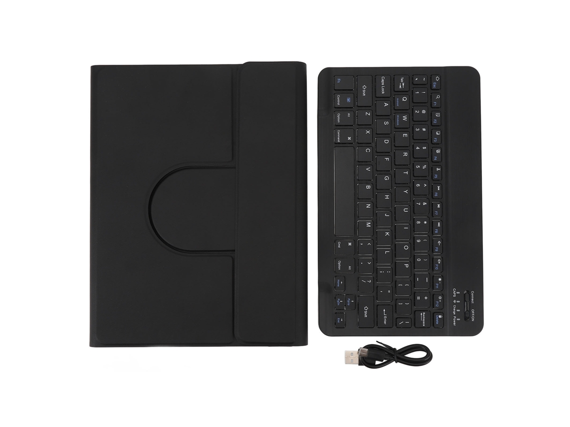 2026zentro-capa De Tablet De Couro Pu Com Teclado Bluetooth Magnético E Suporte Para Caneta Para Ios 10.2 Polegadas 7ª 8ª 9ª Gênero Preto