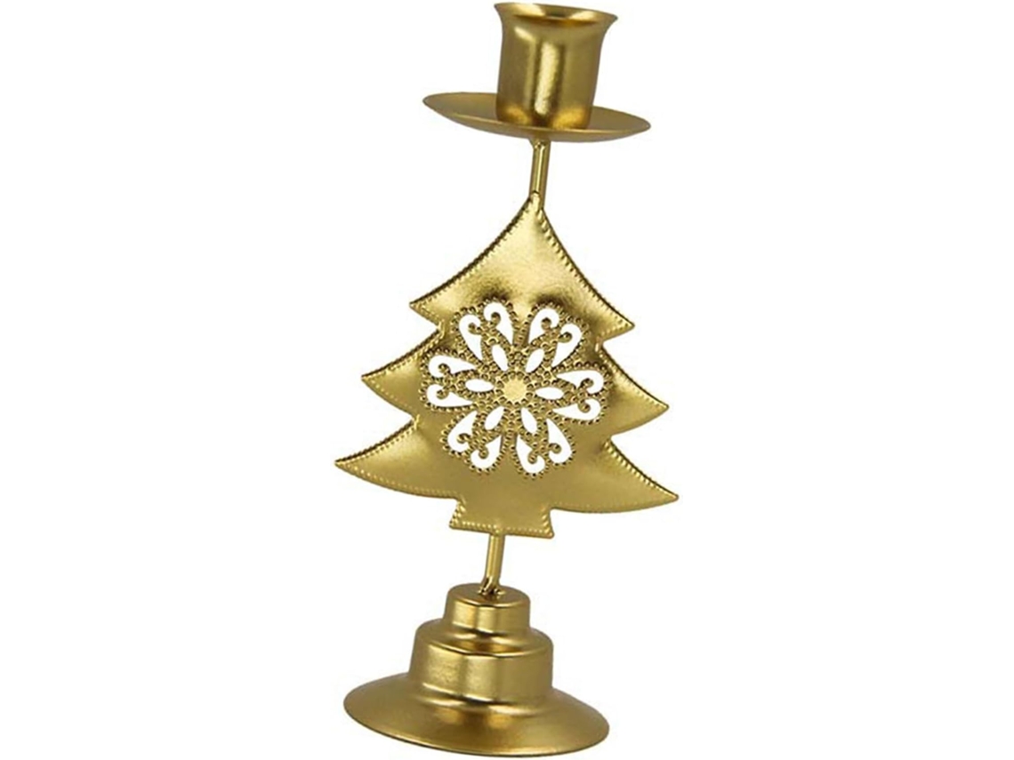 Castiçal De Natal Oco Em Ferro, Ideal Para Festas, Decoração De Mesas E Enfeites Natalinos.