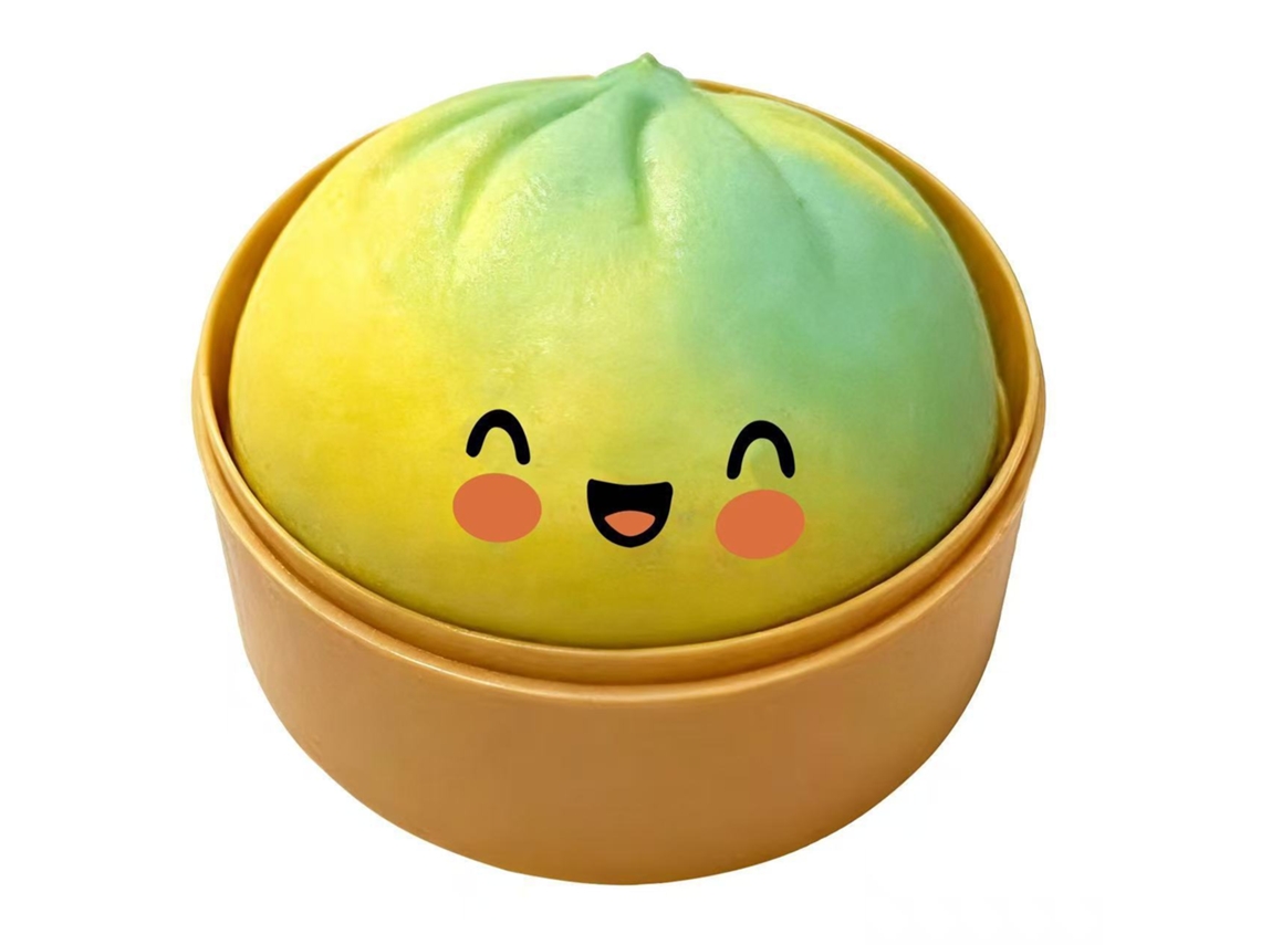 Dumplings Squishy, Dumplings Squishy Surpresa, Brinquedo para Apertar Sensorial com Bolso Gigante a Vapor, YUYSAN 06
