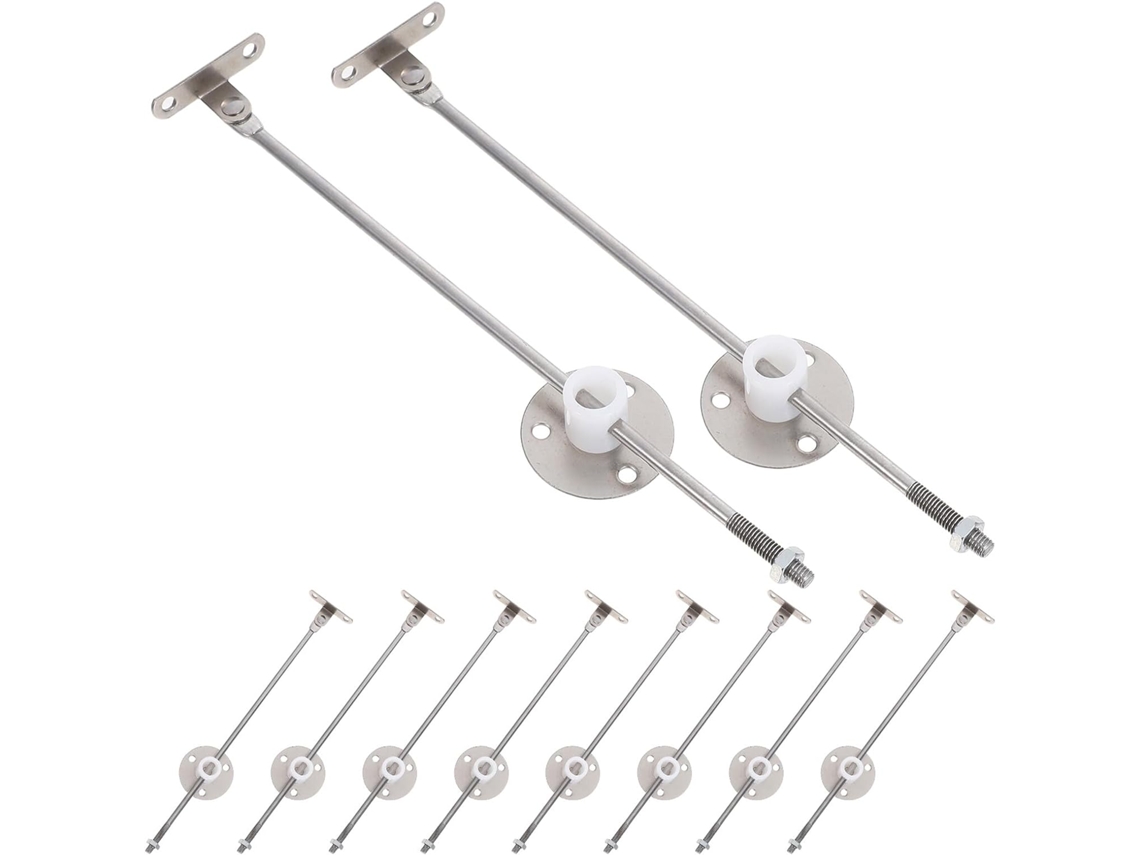 Conjunto De 10 Dobradiças Suporte Para Portas Armário, Prateadas, Para Armários De Cozinha