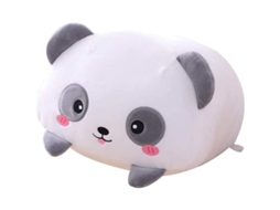 Travesseiro de pelúcia cilíndrico de panda adorável e macio, travesseiro para dormir para crianças (20 cm)