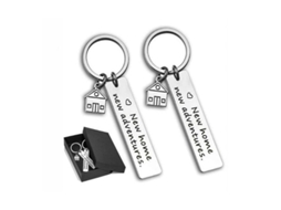 2026 llavero Personalizado para Pareja Y Hogar, Regalo de Inauguración, 2pcs Aventuras En La Nueva Casa 50*12mm